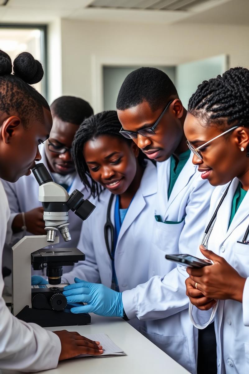 Medical students in the laboratory